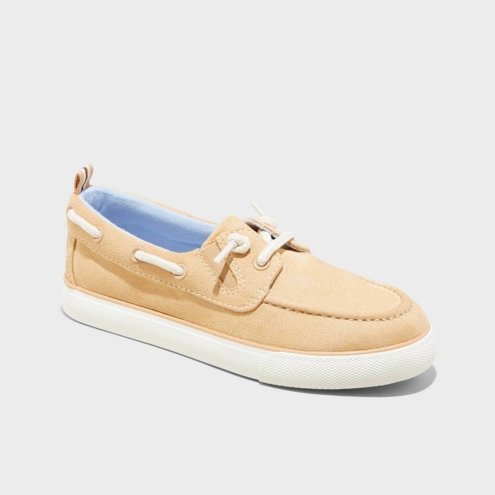 Cat & Jack Boy's Reece Slip On Boat Shoes Beige Size 5